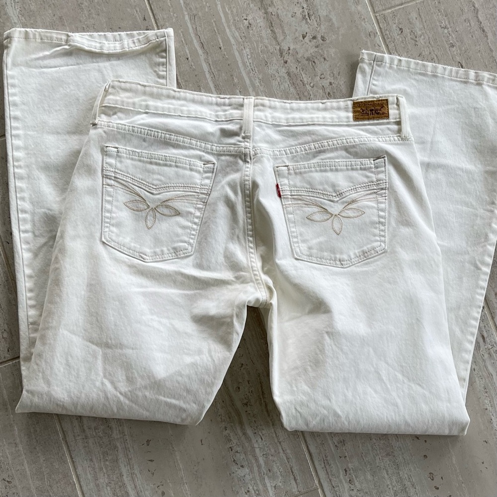 Vintage Levi's Cream Low Boot Cut 545 Jeans